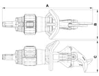 Dibujo técnico con dimensiones — PCU30 CL
